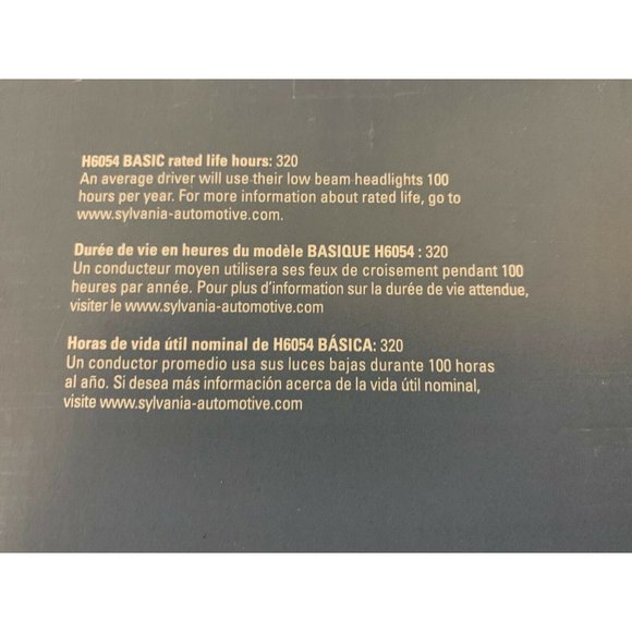 New Headlight Basic Bulb-Vista Sylvania H6054 New‎ In Box - Picture 9 of 9